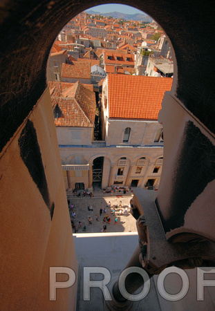 Looking down on Split